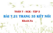 Bài 7.21 trang 35 Toán 7 Kết nối tri thức Tập 2